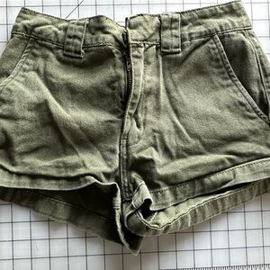 Forever 21 High Waist Olive Shorts